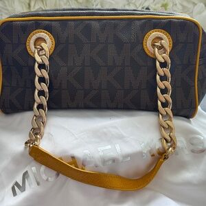 Michael Kors Brown and Yellow handbag
